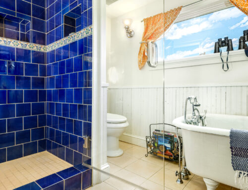 Mexican Tilework in the Primary 1st Floor Bathroom — 624 Brownell Road